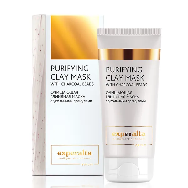 Очищающая глиняная маска с угольными гранулами - Experalta Aurum