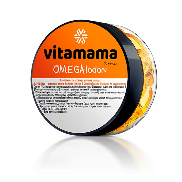 OMEGAlodon (манго), комплекс омега-3 кислот - Vitamama